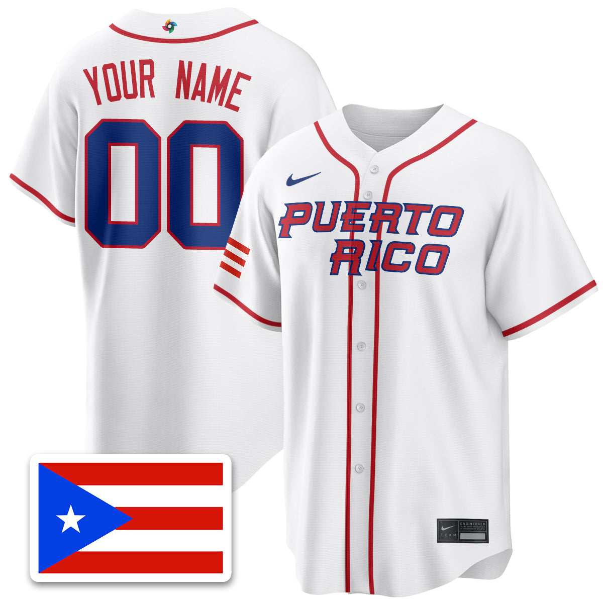 Custom Puerto Rico Baseball 2026 World Baseball Classic Limited Jersey - All Stitched