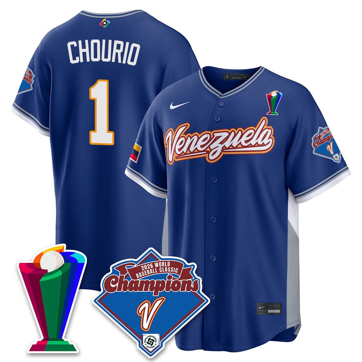 Venezuela Baseball 2026 World Baseball Classic Champions Limited Jersey - All Stitched