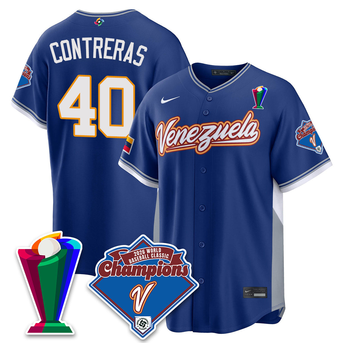 Venezuela Baseball 2026 World Baseball Classic Champions Limited Jersey - All Stitched