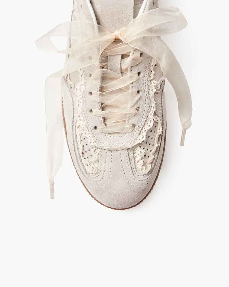 Women's Citywalk Crochet Cream Leather Sneakers