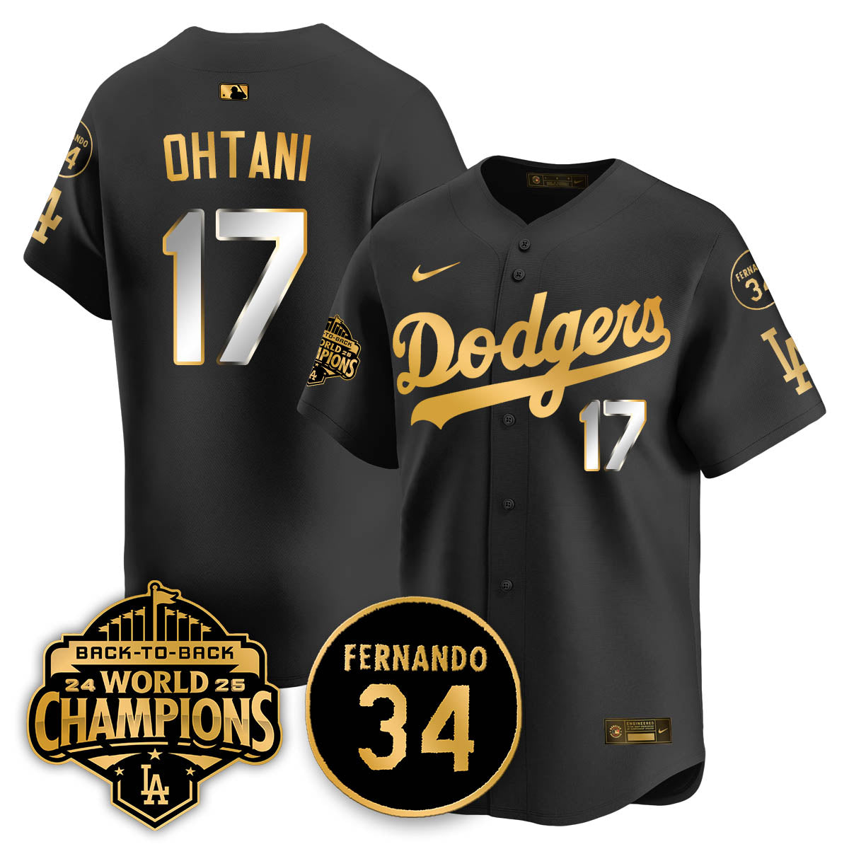 LAD 2025 Back To Back Champions Jersey - All Stitched