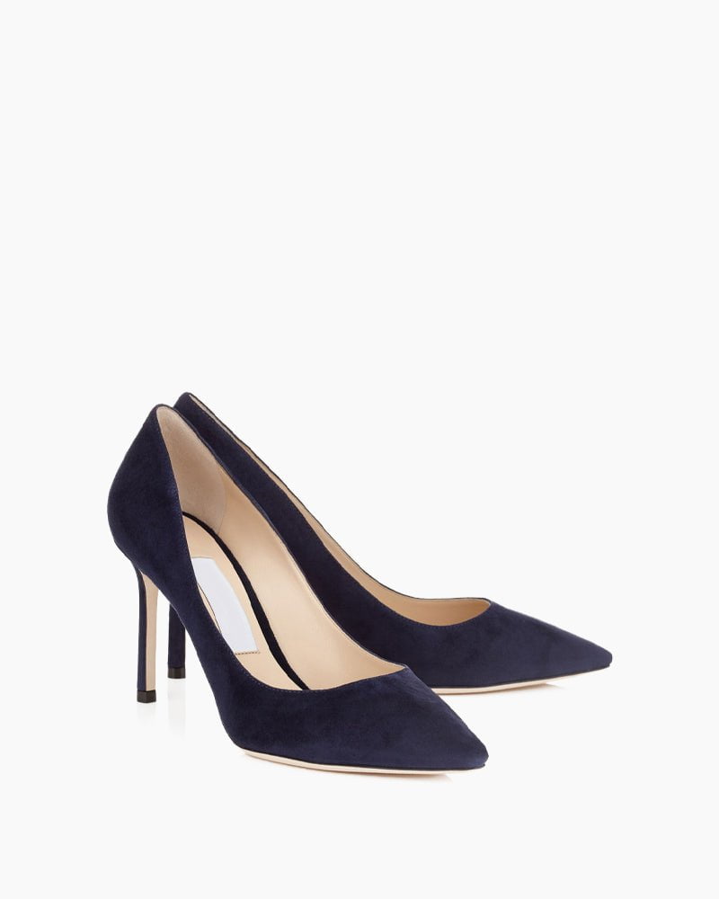 (Clean Up - US 8) Sophisticated Suede Pointed Slim High Heel Pumps