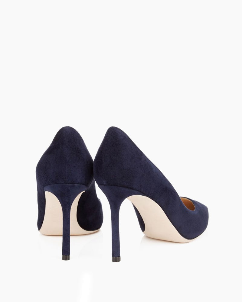 (Clean Up - US 8) Sophisticated Suede Pointed Slim High Heel Pumps