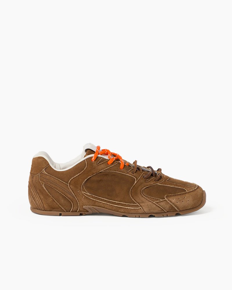 Suede Distressed Finish Mismatched Laces Sneakers
