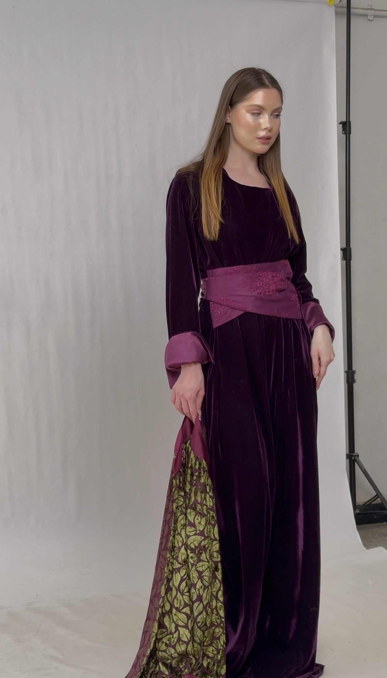 Royal Velvet Long Sleeve Jumpsuit