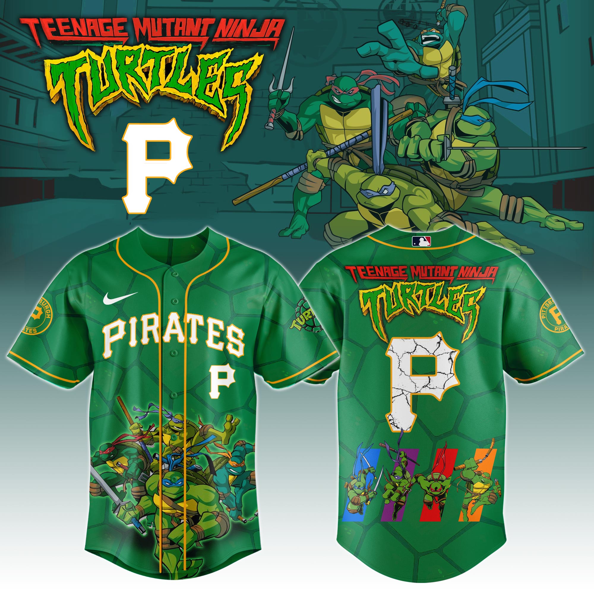 PIT x Ninja Turtles Night Game Limited Edition Printed Jersey 2025