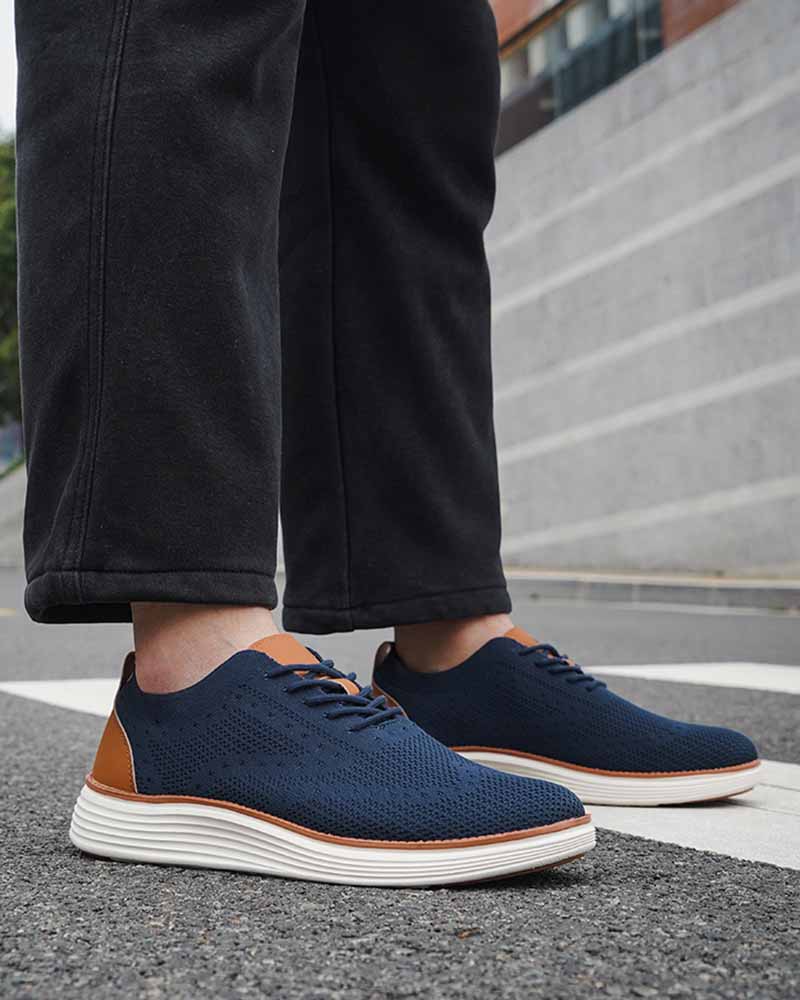 Men's Knit Wingtip Oxford Brogue Sneaker