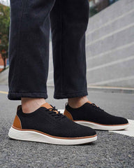 Men's Knit Wingtip Oxford Brogue Sneaker
