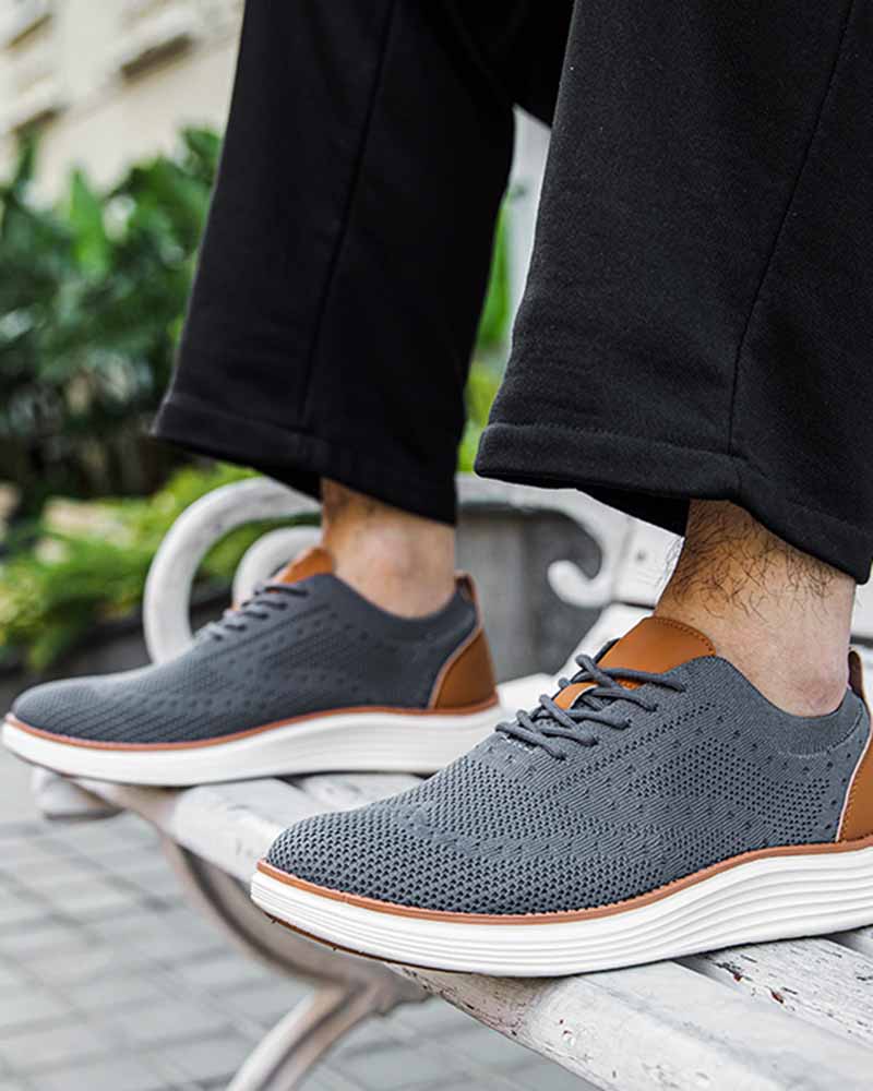 Men's Knit Wingtip Oxford Brogue Sneaker