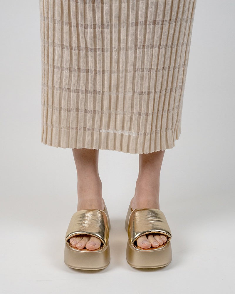 (Clean Up - US 6) Wrapped Midsole Comfortable Lightweight Platform Sandals