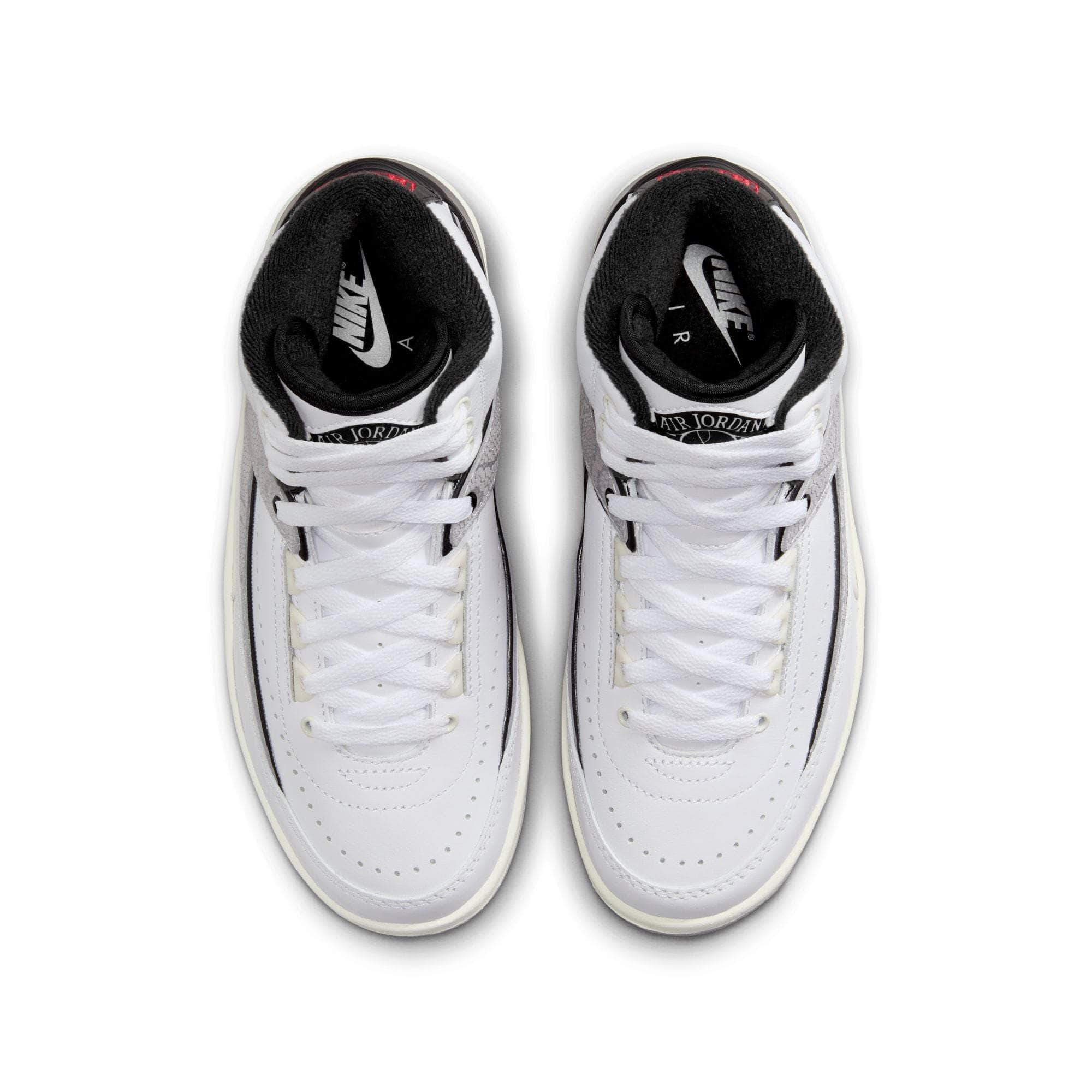 Air Jordan 2 Retro "White Fire Red Black Cement" - Boy's GS