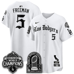 LAD World Series Champions Vapor Premier Limited Gothic Edition Jersey - All Stitched