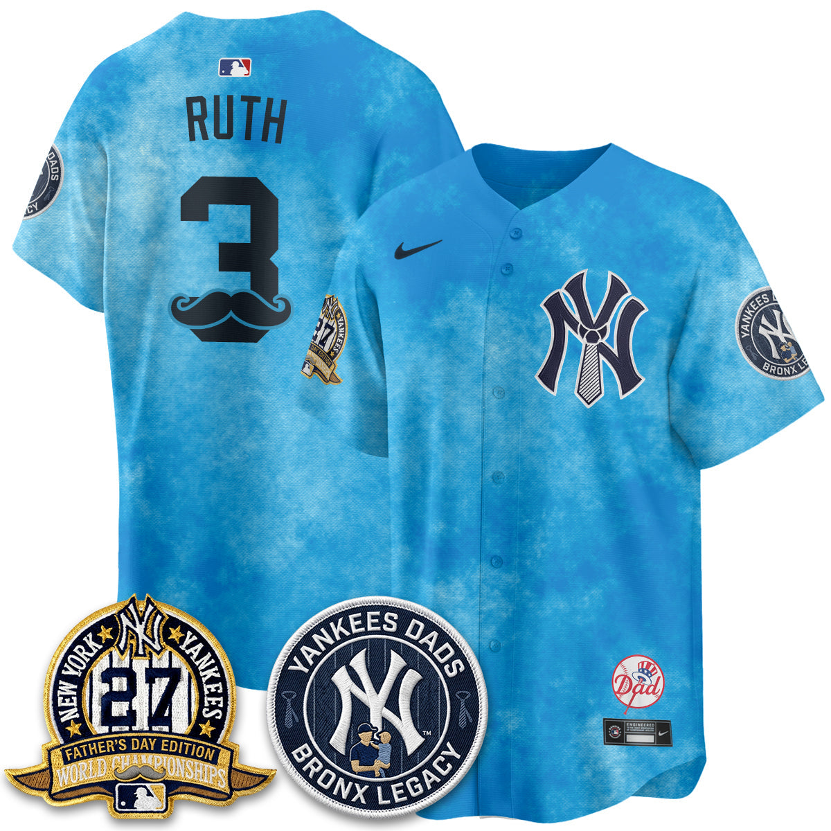 NYY Happy Father's Day 2026 Jersey - Stitched