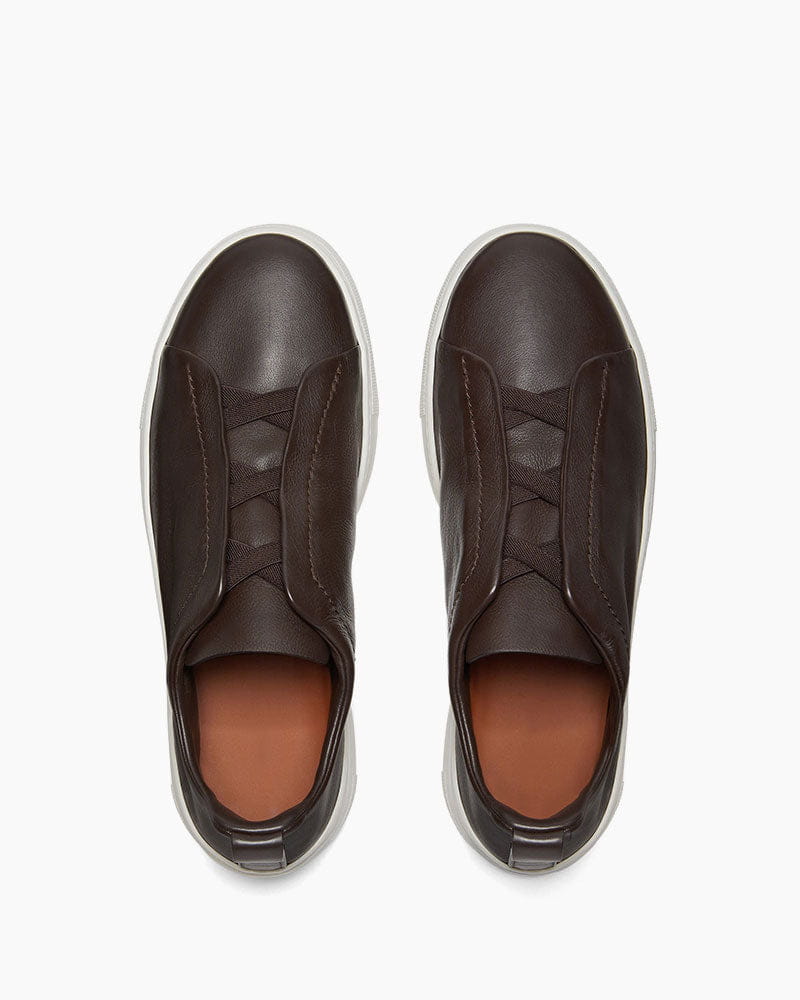 Men's First Class Travel Soft Leather Slip-On Sneakers