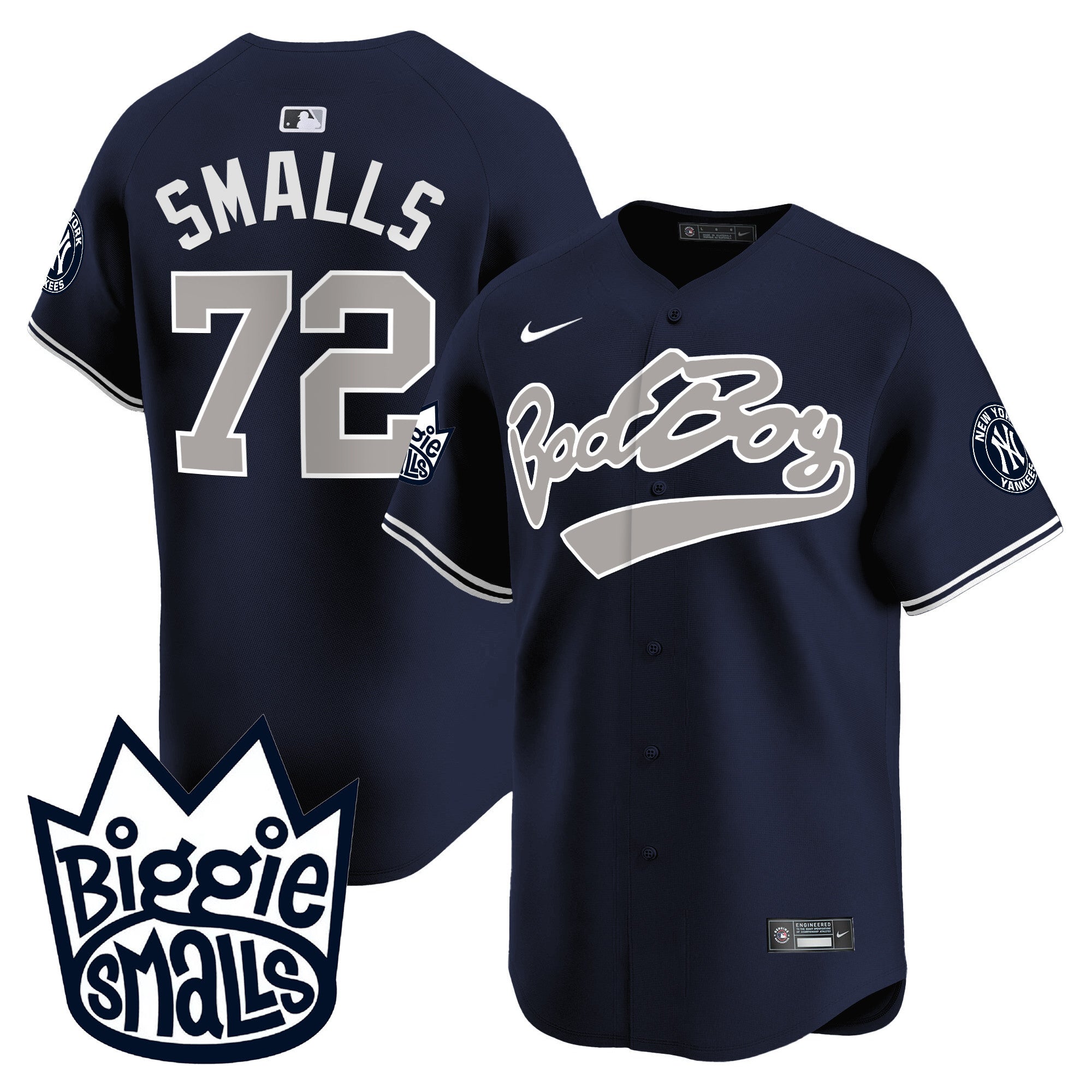 NYY Biggie Smalls Vapor Premier Limited Jersey - All Stitched