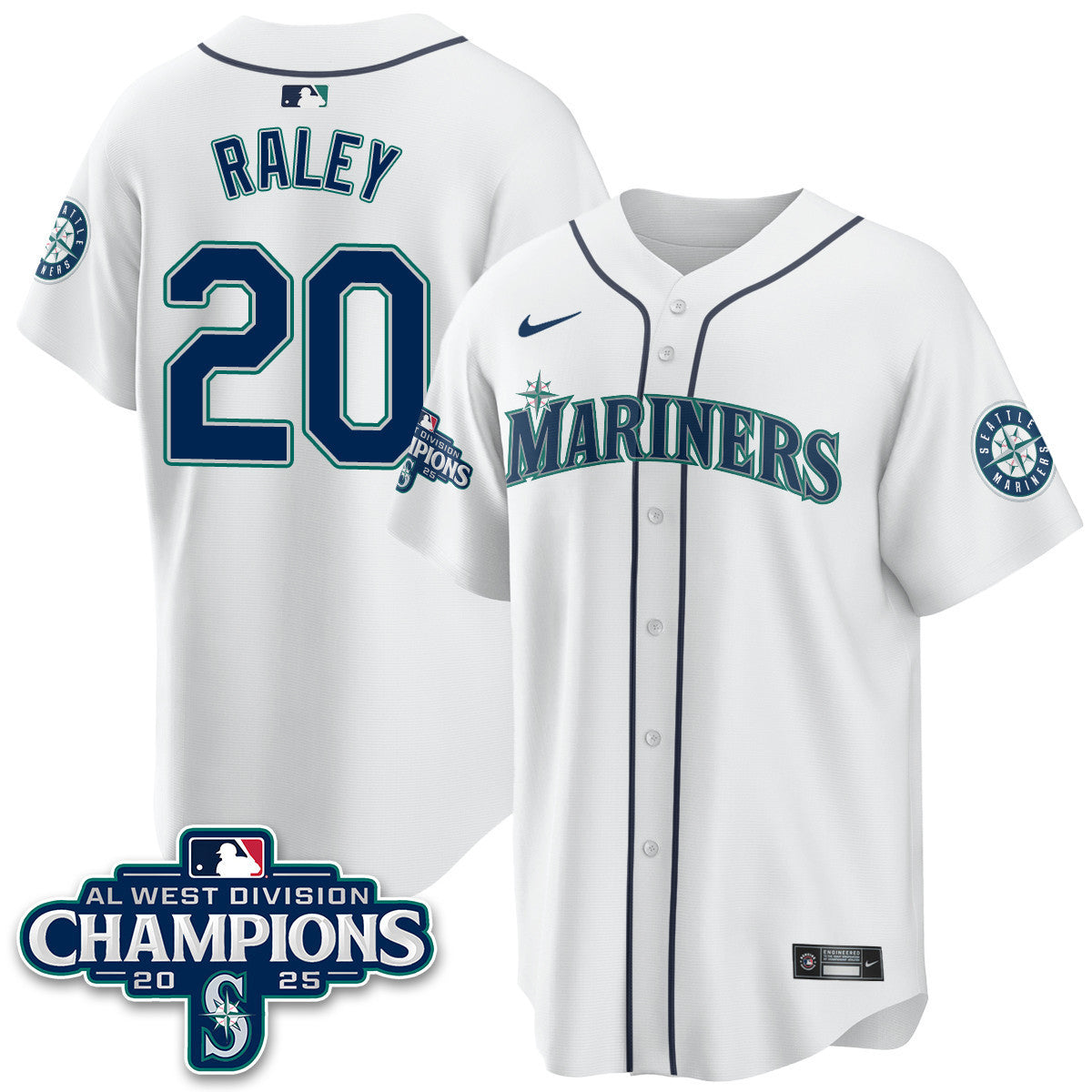 SEA 2025 AL West Division Champions Jersey - All Stitched