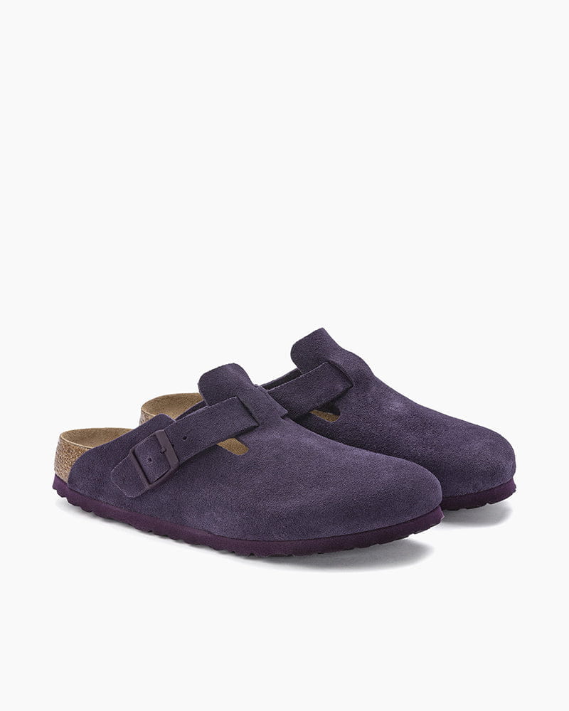 Women's Suede U-Style Soft Footbed Boston Clogs