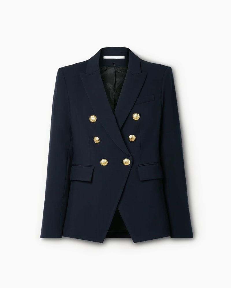 Double-breasted Grain De Poudre Blazer