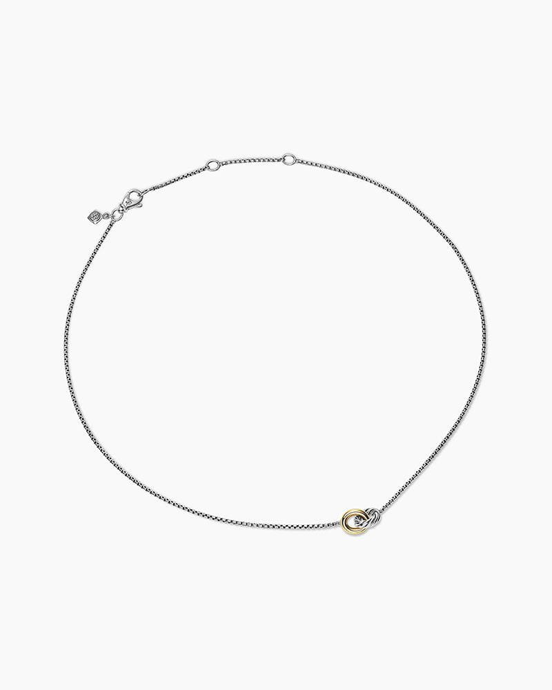 Petite Cable Linked Necklace in Sterling Silver