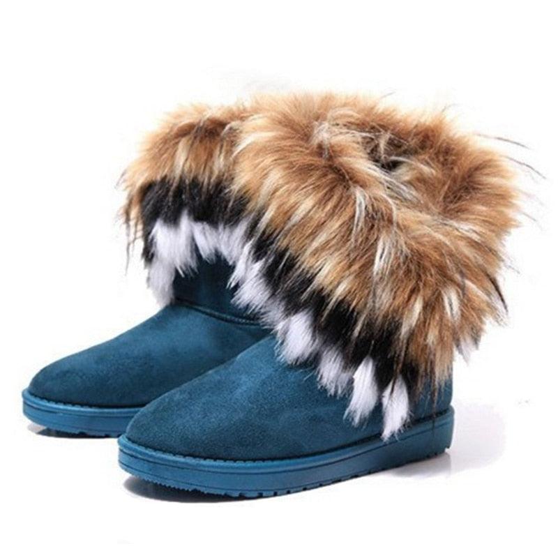 Fur Boots Warm Ankle Boots For Women Snow Shoes - CADEAUME