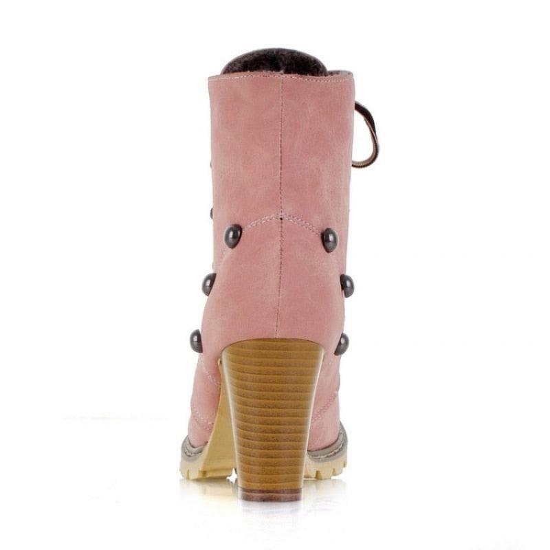 High Heel Boots Non-slip Rivet Large Size - CADEAUME