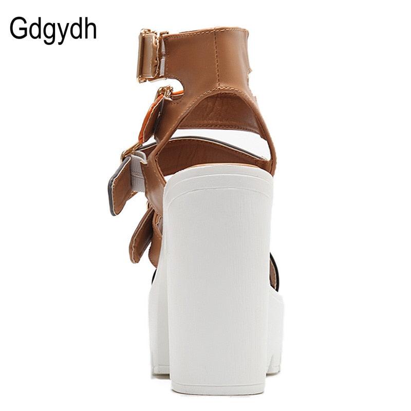 High Heels Gladiator Sandals Platform Shoes Woman - CADEAUME