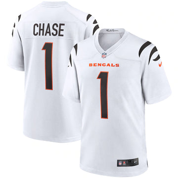 Men’s Cincinnati Bengals Ja’Marr Chase White Game Jersey - CADEAUME