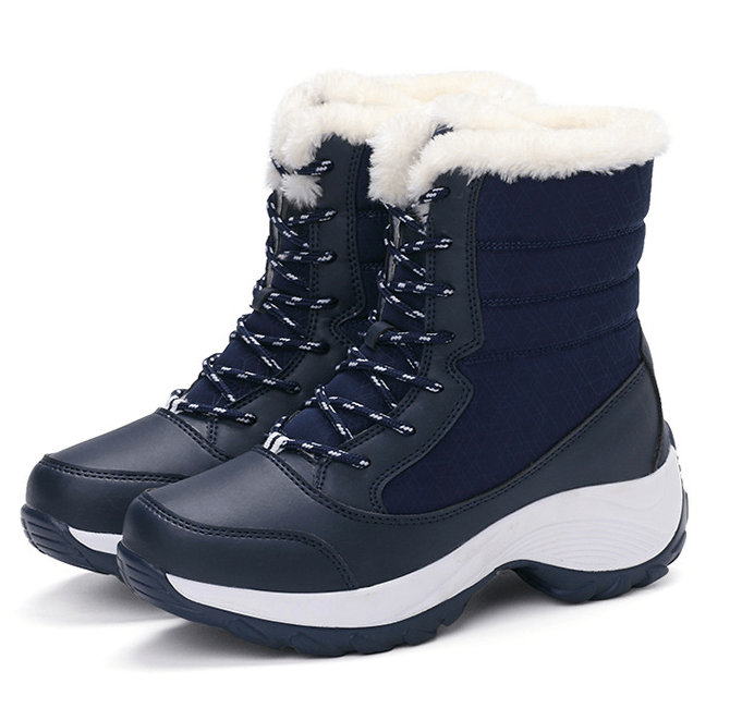 Snow Boots Female High To Help Waterproof Ladies Cotton Shoes Boots Plus Velvet Shoes - CADEAUME