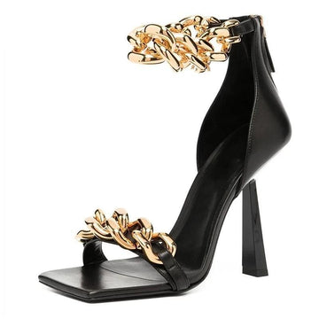 Thin Heels Sandals Pumps Metal