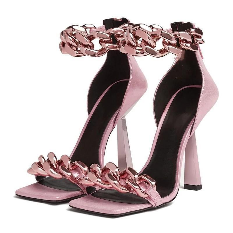 Thin Heels Sandals Pumps Metal - CADEAUME